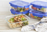 Pyrex Lock N Store Rectangle Container with Blue Lid  1.52L