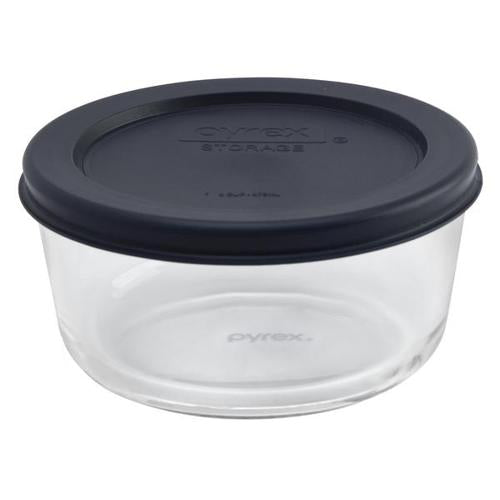 Pyrex Simply Store 2 Cup Round Blue Lid