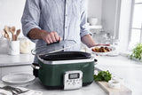 GreenPan Slow Cooker 6L PFAS Free - Pine Green
