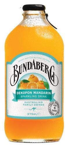 Drink Sparkling Dekopon Mandarin 375ml Pack of 12 - Bundaberg