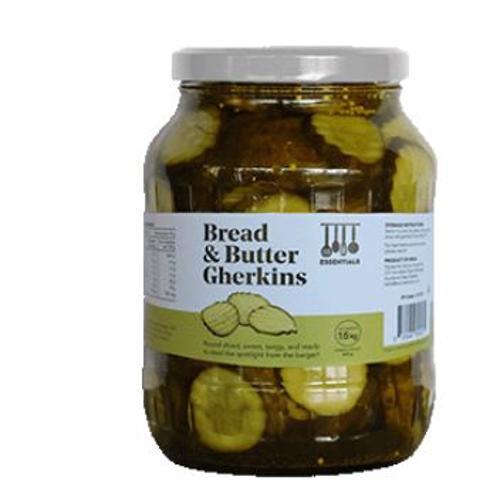 Gherkins Bread & Butter Chips 1.6kg - Essentials