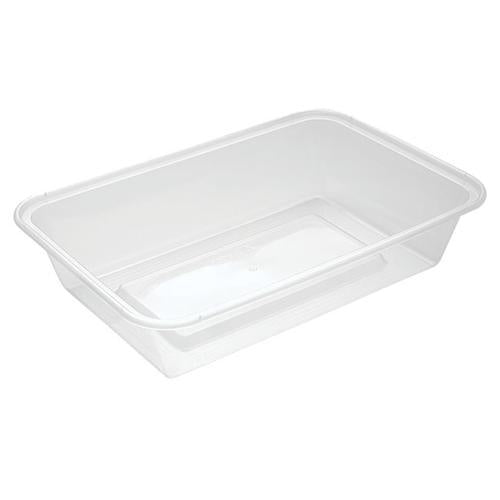 Food Containers PP Wide Base Rectangular 900ml Pack of 100 - Bonson