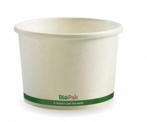 Bowls Paper White 8oz Pack of 50 - Biopak