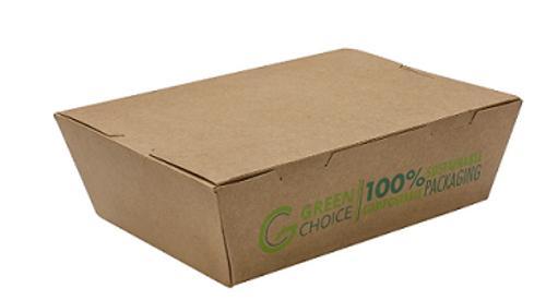 Boxes Takeaway PLA Kraft Large Pack of 50 - Green Choice