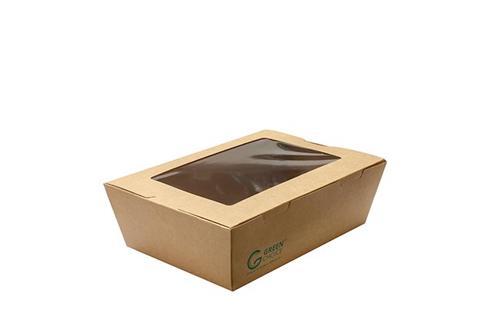 Boxes Takeaway Window Kraft Large Pack of 50 - Green Choice