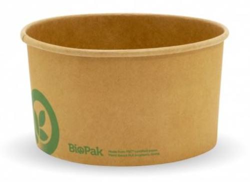 Bowls Single Wall Kraft 1000ml Large Pack of 50 - Biopak