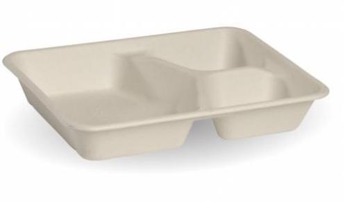 Bases T/Away 3Compt 24x18 x 4cm Nat Pack of 125 - Biopak