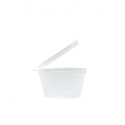 Food Containers With Lids Round PP 50ml Pack of 50 - Emperor