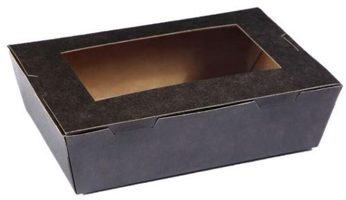 Boxes Lunch Window 150x100x45mm Sml Black Pack of 200 - Detpak