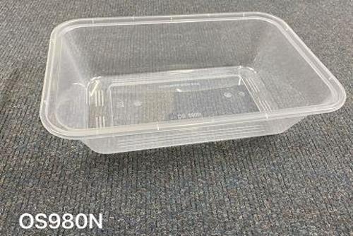 Food Containers PP Wide Rectangle Clear 980ml Pack of 300 - Osp