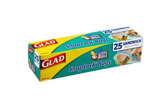 Bags Snaplock Sandwich 180x180mm Pack of 25 - Glad