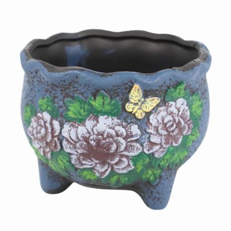 Ceramic Pot - Flowers 6 (Set of 2)