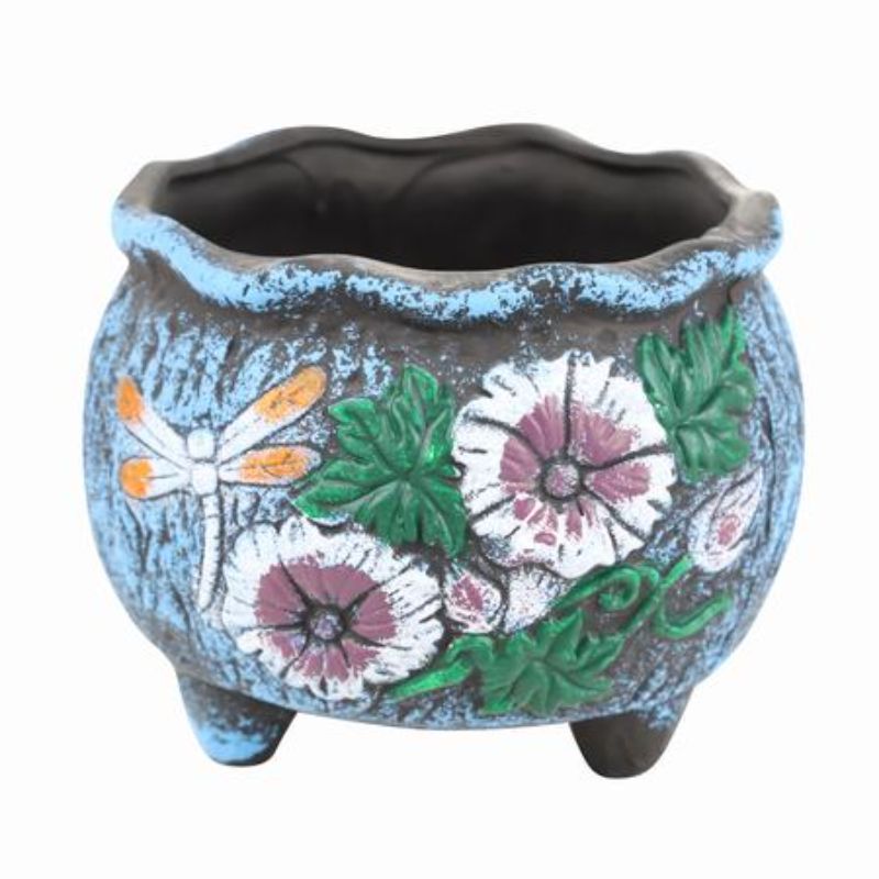 Ceramic Pot - Flowers 7 (Set of 2)