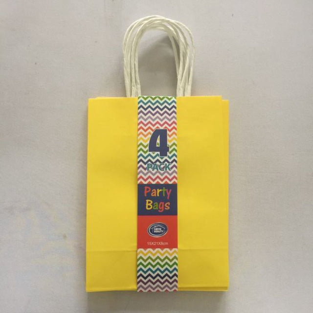 Vibrant yellow gift bags (15 x 21 x 8cm) in a set of 48, ideal for stylish, eco-friendly gifting on any occasion.