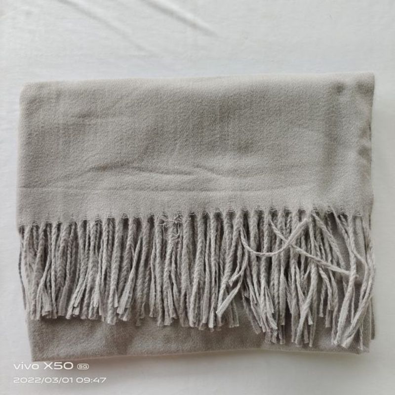Set of 6 grey plain scarves, 70 x 180 cm each, perfect for versatile styling and elevating any outfit.