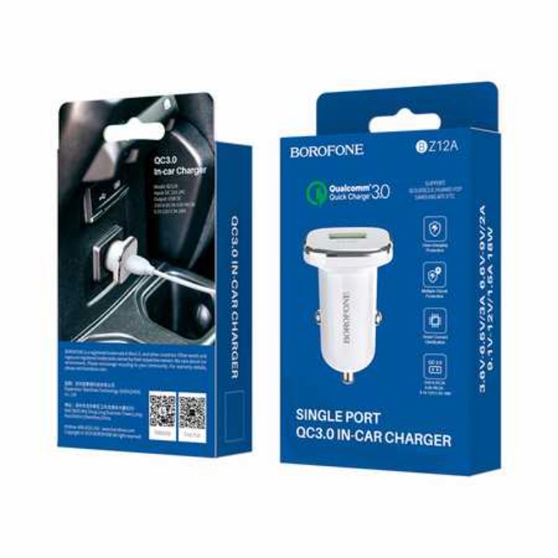Set of 12 BZ12 Lasting Power single port car chargers, compact and fast charging for smartphones and tablets on the go.