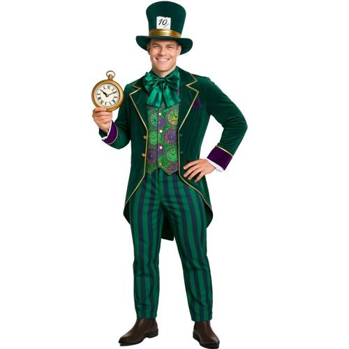 Costume Tea Party Hatter Suit Green Men's Medium