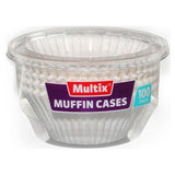 Multix Large Paper Muffin Cases Pack of 100 White