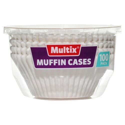 Multix Large Paper Muffin Cases Pack of 100 White