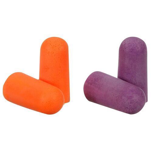 3M Disposable Earplugs Orange And Purple Pack of 80