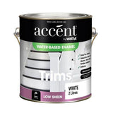 Accent Low Sheen Water Based Wall & Trim Paint 2L White