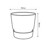 ELHO Greenville Plastic Pot With Saucer Black 20cm
