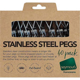 Seymours Stainless Steel Pegs 40 Pack