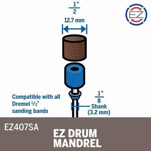 Dremel EZ Lock Sanding Drum Mandrel & Sanding Band 60 Grit