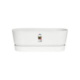 ELHO Greenville Plastic Trough With Saucer White 50cm