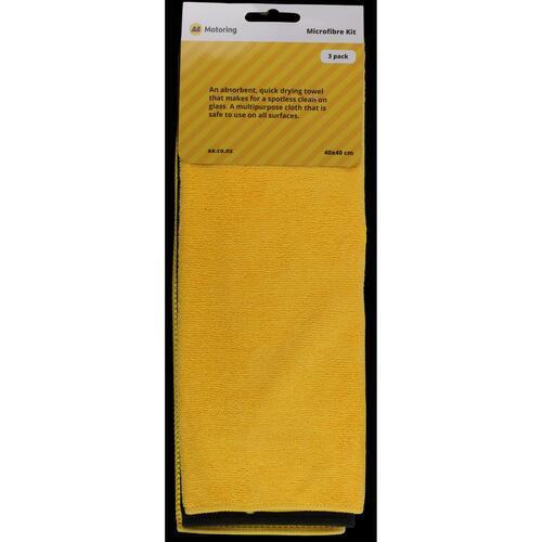 AA Motoring Microfibre Cloth Kit 3 Pack of 3