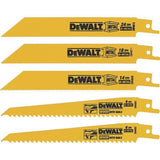 DeWALT 5 Piece Reciprocating Blade Set