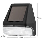 Nouveau Solar Powered Outdoor Wall Light 75mm 72mm 41mm Black