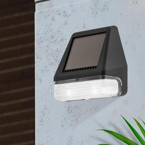 Nouveau Solar Powered Outdoor Wall Light 75mm 72mm 41mm Black