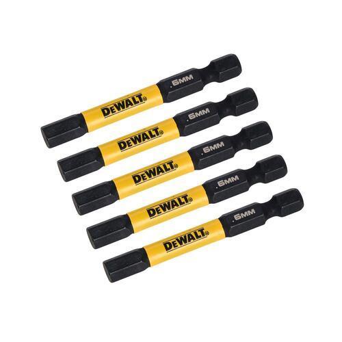 DeWALT FLEXTORQ HEX H5 Impact Screwdriving Bits Pack 5