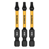 DeWALT FLEXTORQ T10 Impact Screwdriving Bits 57mm Pack of 3