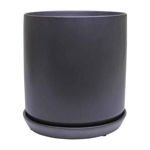 Bloom Indoor Adelle Pot And Saucer 6cm Black