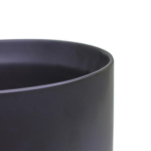 Bloom Indoor Adelle Pot And Saucer 6cm Black