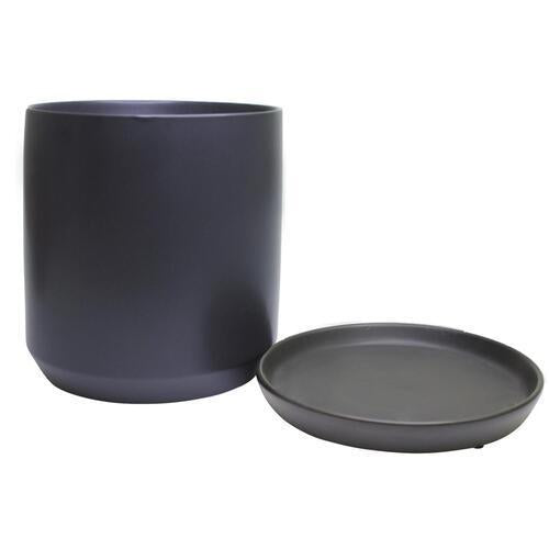 Bloom Indoor Adelle Pot And Saucer 6cm Black