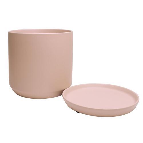 Bloom Indoor Adelle Pot And Saucer 12cm Blush