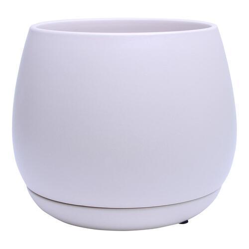 Bloom Indoor Addie Pot And Saucer 9cm White