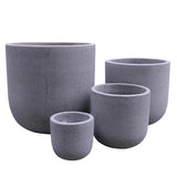 STONELEIGH & ROBERSON Egg Terrazzo Pot L Grey