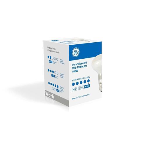 GE Lighting Reflector R80 E27 Light Bulb 100 Watts Warm White