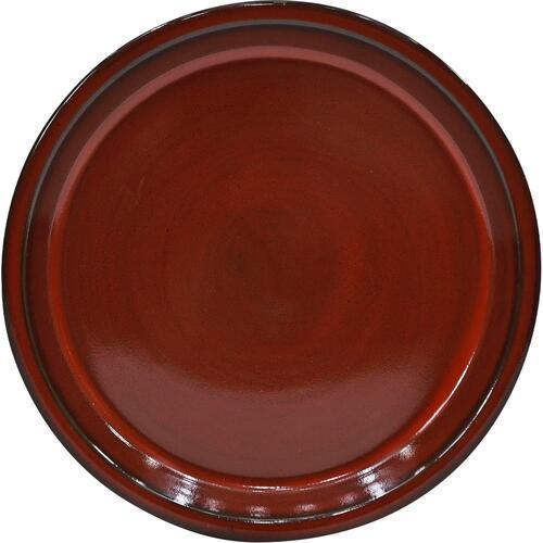 Gardeners Edge Glazed Round Saucer 22cm Firework Red