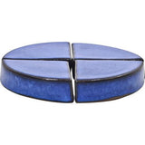 Gardeners Edge Glazed Round Pot Feet Royal Blue