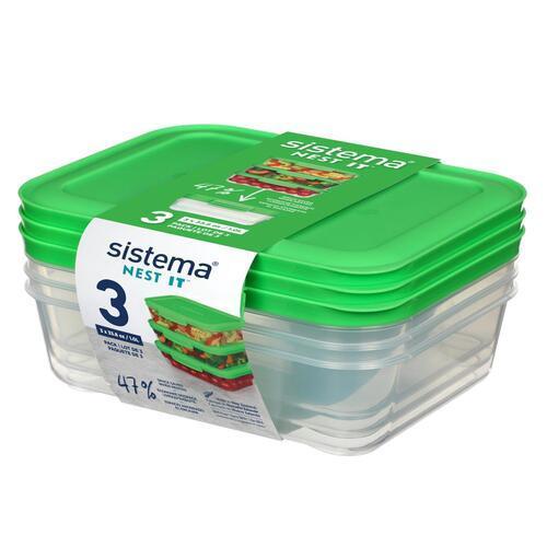 Sistema Nest It Nest It Meal Prep 1L 3 Pack
