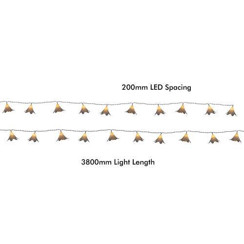 Nouveau Flower String Lights Battery Operated Warm White