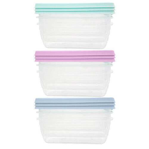 Snazzee Container Rectangle Set Of 3 600mL Assorted