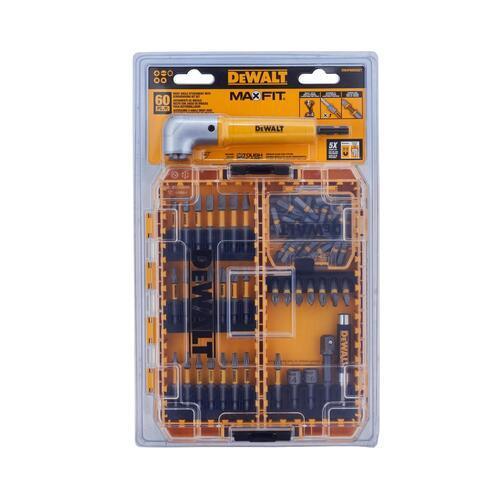 DeWALT 60 Piece MAX FIT Screwdriver Bit Set With Right Angle Attachment