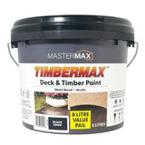 Mastermax TIMBERMAX Deck And Timber Paint Water Based 8L Black Crow