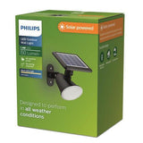 Philips Jivix LED Solar Wall Light 1.4W Black